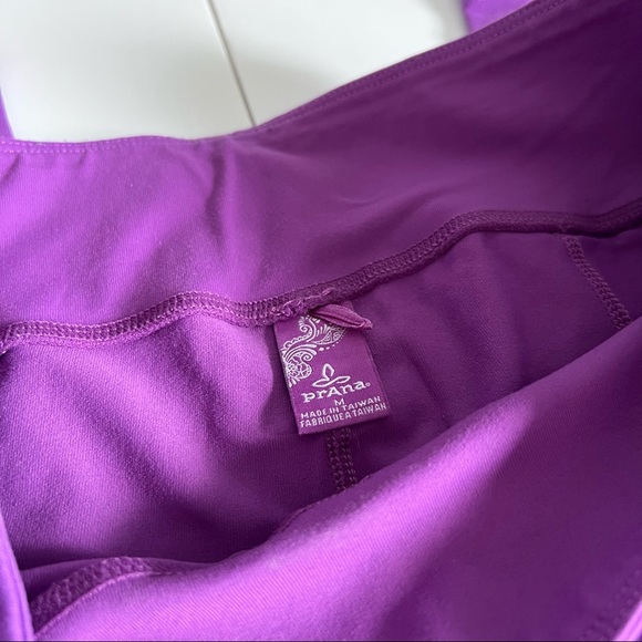 Prana Purple Cropped Yoga Leggings Size Medium - Picture 5 of 9